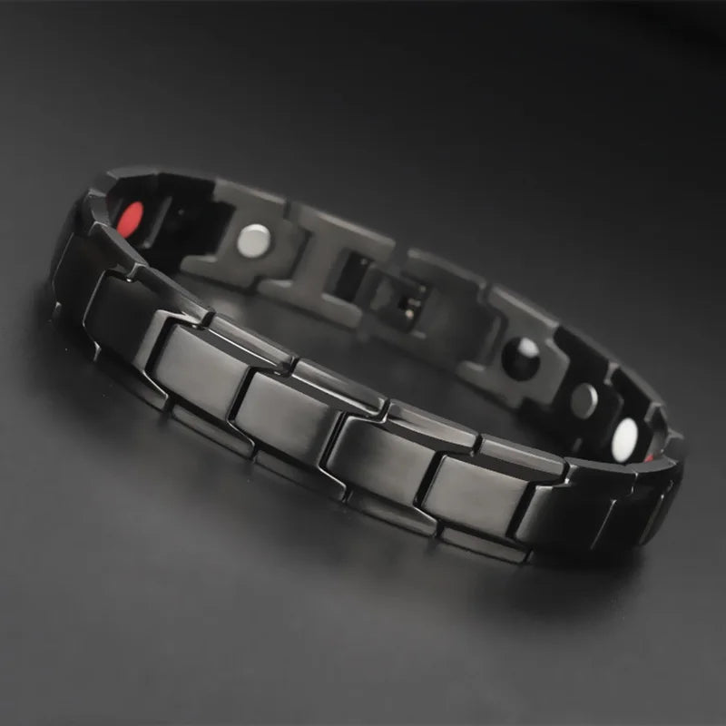 Hot Sale Luxury Fashion Health Energy Bracelet Men Stainless Steel Bio Magnetic Anti-fatigue Anti-radiation Bracelets Jewelry