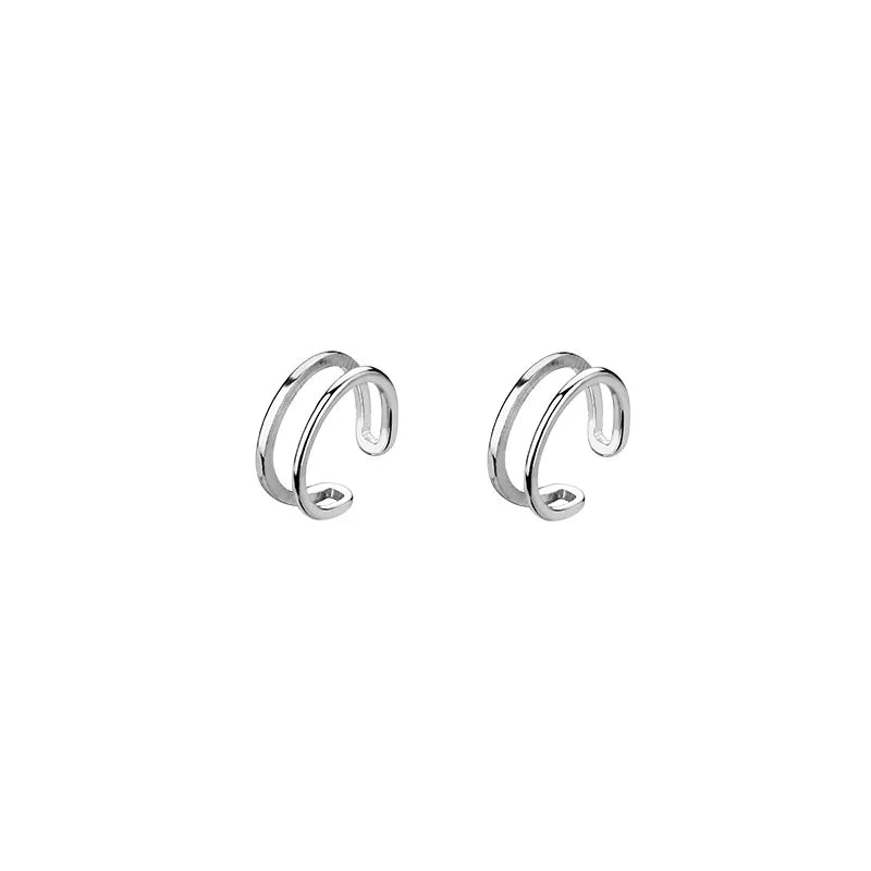 Simple Silver Color Earcuff Clip Earring Women Ear Cuffs for Non Pierced Ears No Hole Clip On Earrings Cartilage Earing Cuff