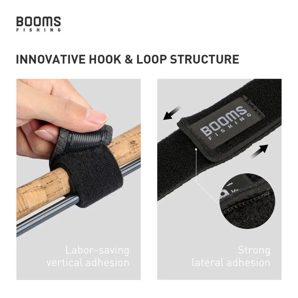 Booms Fishing RS3 Fishing Rod Holder Pole Belt Fastener Suspenders Strap Elastic Cable Fishing Rod Storage Tool  Accessories