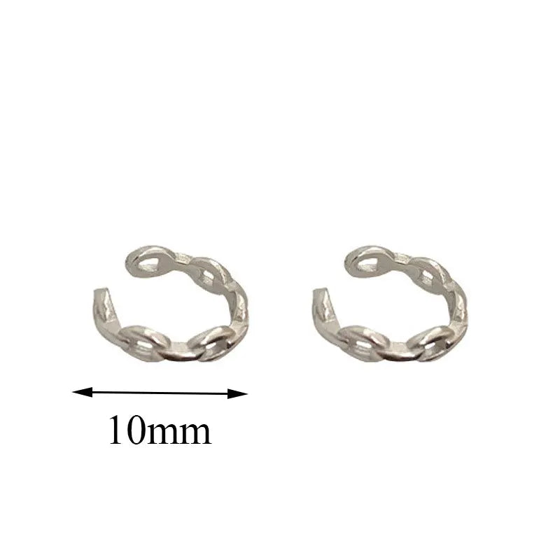 Simple Silver Color Earcuff Clip Earring Women Ear Cuffs for Non Pierced Ears No Hole Clip On Earrings Cartilage Earing Cuff
