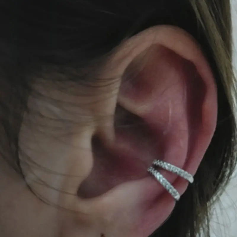 Simple Silver Color Earcuff Clip Earring Women Ear Cuffs for Non Pierced Ears No Hole Clip On Earrings Cartilage Earing Cuff