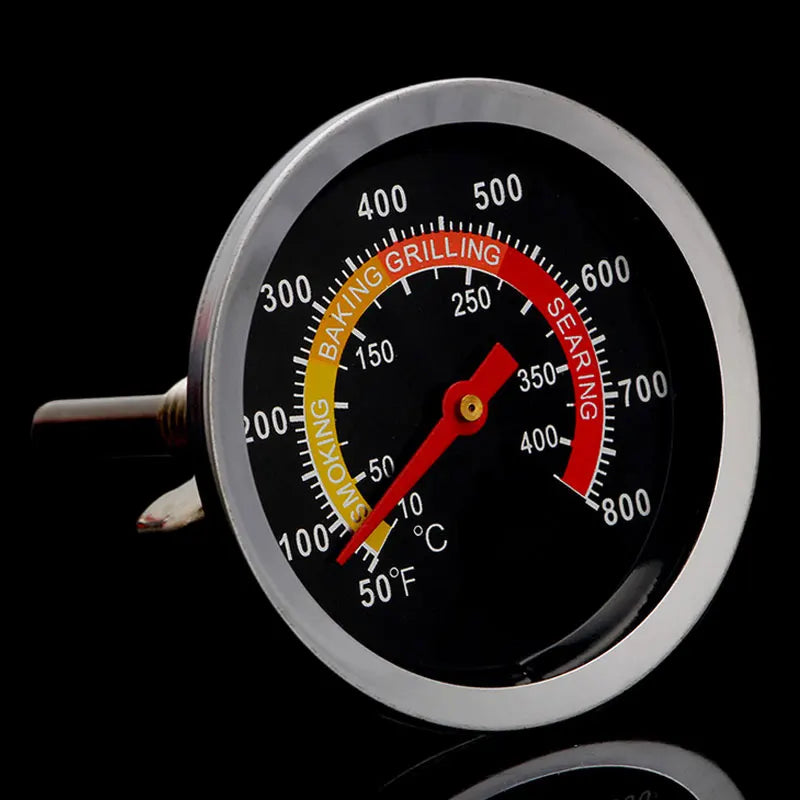 Steel BBQ Grill Thermometer BBQ Steel Thermometer Cooking Accessories