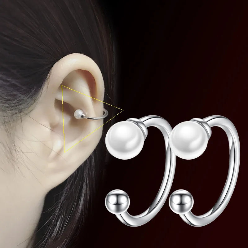 Simple Silver Color Earcuff Clip Earring Women Ear Cuffs for Non Pierced Ears No Hole Clip On Earrings Cartilage Earing Cuff