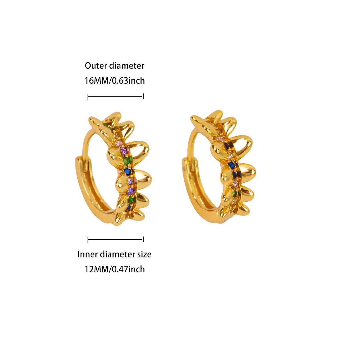 Luxury Stainless Steel Zircon Leaves Earrings Gold Color Anti Fading Earring for Women Vacation Wedding Jewelry Accessorie Gift