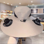 Solar Fan Hat Summer Camouflage Sun Bucket Hat for Men Women Outdoor Mountaineering Sunshade Fisherman Hat with Dual Cooling Fan