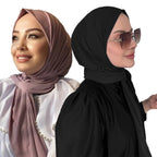 Ready To Wear Fastener Instant Hijab for Muslim Women Full Cover Head Wraps Scarf Islam Turban Caps Turbante Mujer