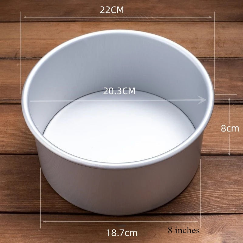 4/6/7/8 Inch Round Cake Pan Set With Removable Bottom Aluminum Alloy Chiffon Cake Mold Mould Set Round Cakes Tin Bakeware Tool
