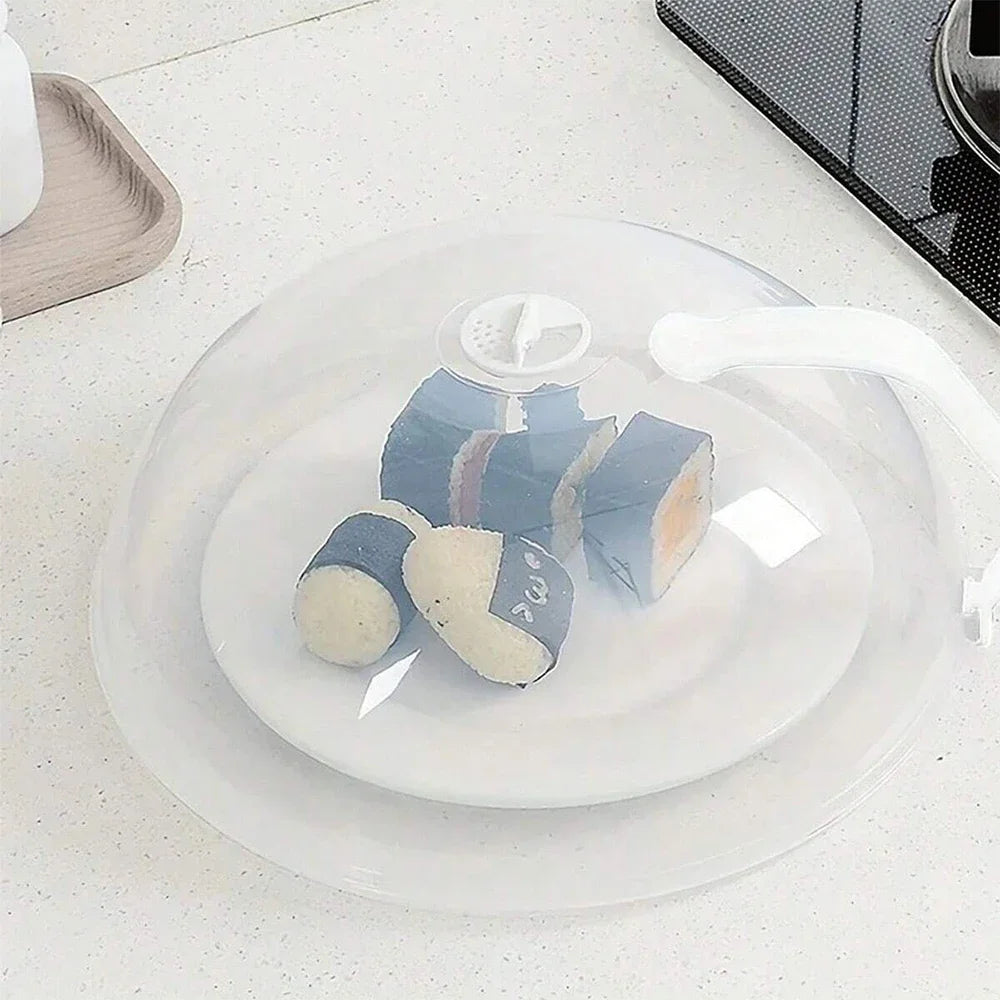 Microwave Splash Cover High Temperature Resistant Microwave Guard Lid Transparent Food Heating Cover Steam Kitchen Accessories
