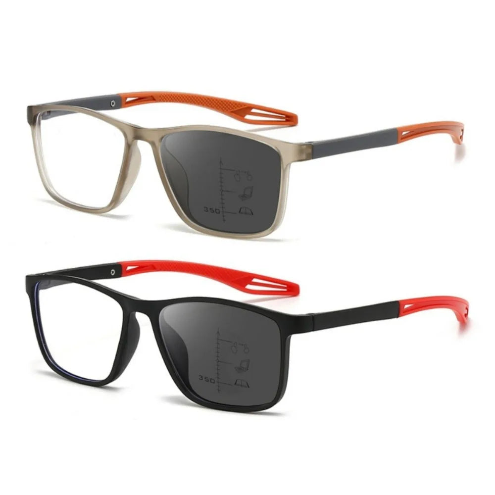 3 in 1 Photochromic Reading Glasses +100 to +400 Reading Eyeglasse Women Male Vintage Color Changing Sunglasses Farsightedness G