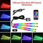 RGB Automotive Atmosphere Decorative Lamp Led Interior Light Strip Car Foot Ambient Lights with USB Cigarette with Remote Voice