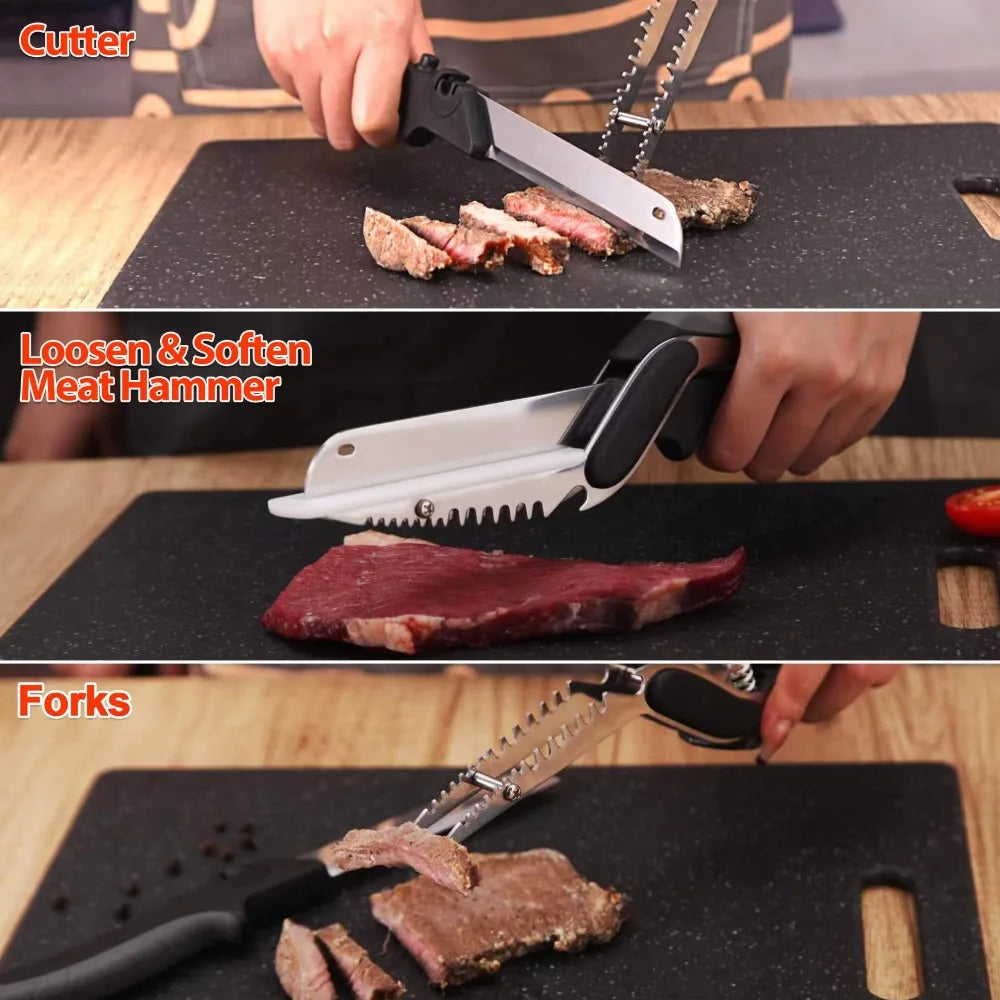 Kitchen Scissors Slicer Cutter 2-in-1 Cutting Board Scissors Multifunction Kitchen Shears Knife for Food and Vegetable Chopping