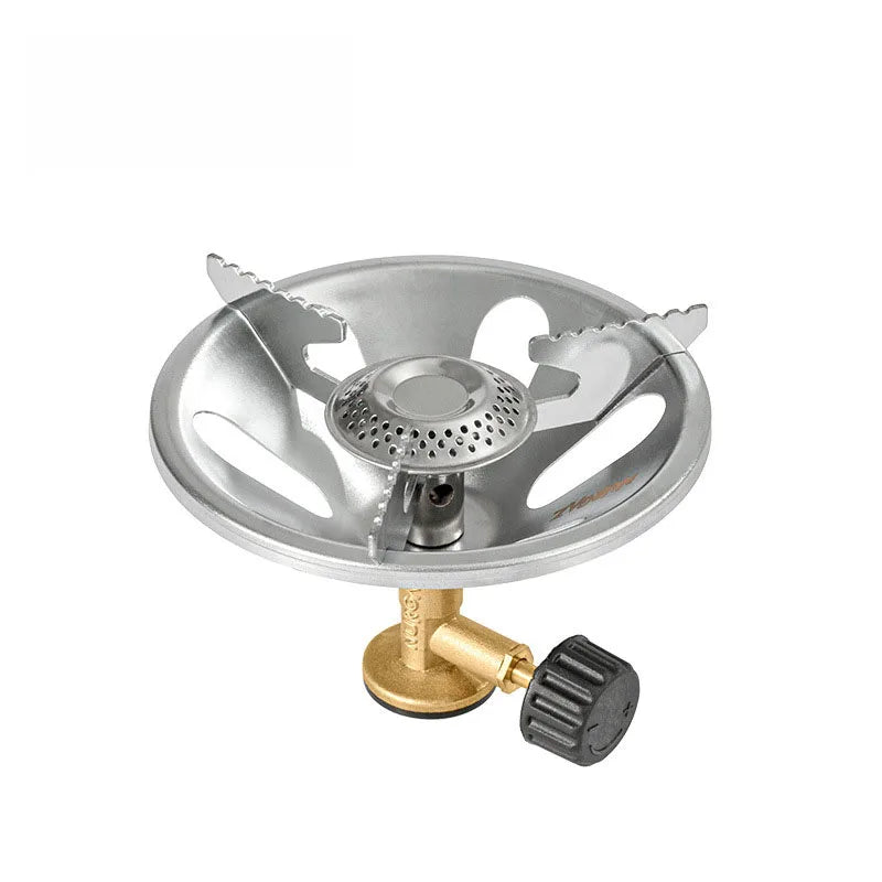 ‌Portable Windproof Camping Stove - Outdoor High Power LPG Gas Burner Integrated Cooking Cookware Stainless Steel 220g