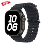 Ocean Strap for Apple Watch Ultra 2 Band 49mm 44mm 40mm 45mm 41mm 42mm 46mm 38mm Silicone Bracelet iWatch Series 10 9 SE 8 7 6 5