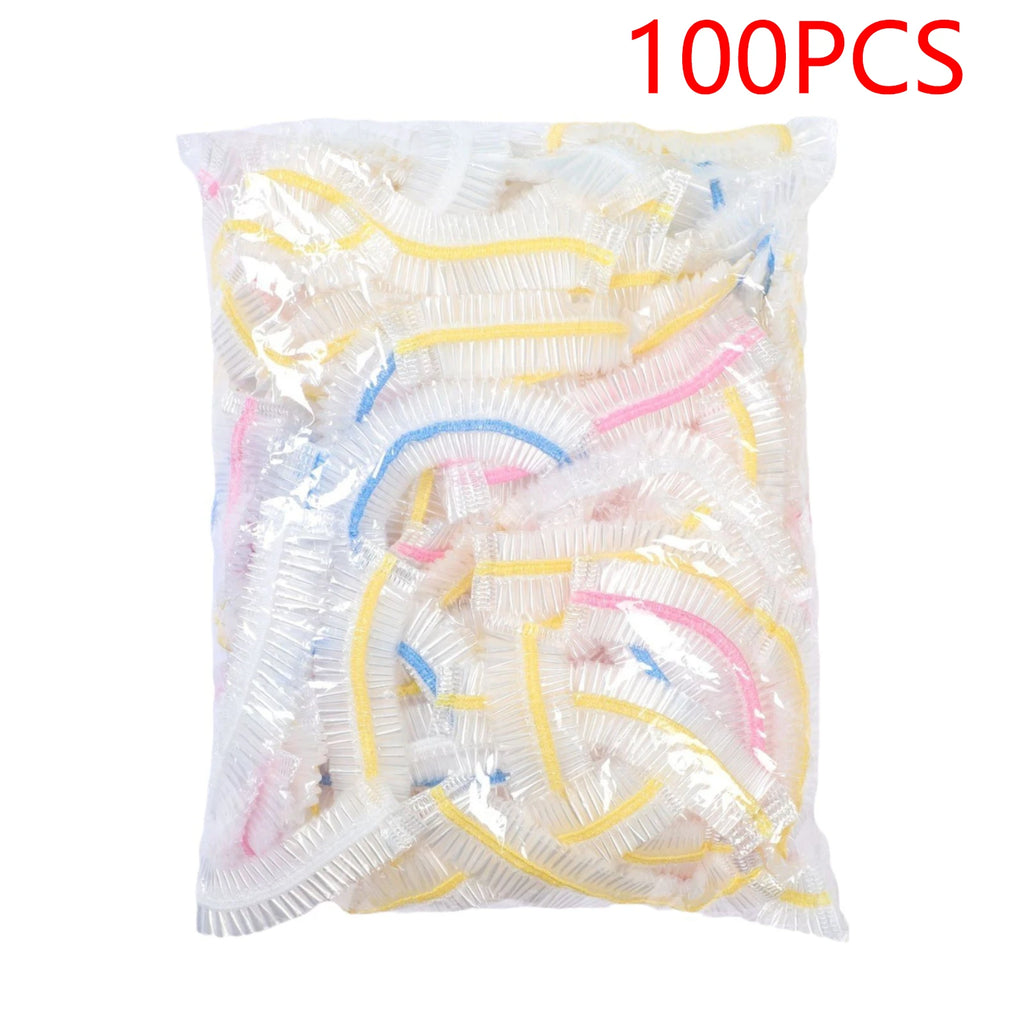 50/100/200PCS Colorful Disposable Food Cover Food Grade Fruit Fresh-keeping Plastic Bag Transparent Plastic Bag Color Cling Film