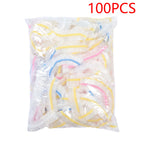 50/100/200PCS Colorful Disposable Food Cover Food Grade Fruit Fresh-keeping Plastic Bag Transparent Plastic Bag Color Cling Film