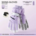 Winter Cycling Gloves Non Slip Touch Ski Gloves Snowboard Accessories Waterproof Pocket Warm Men's and Women's Gloves