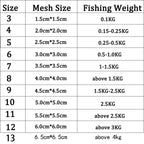 11 Size Fishing Net Trap Mesh Luminous Bead Netting Sea Fish Net Tackle Design Copper Shoal Cast Gill Feeder Fishing Trap