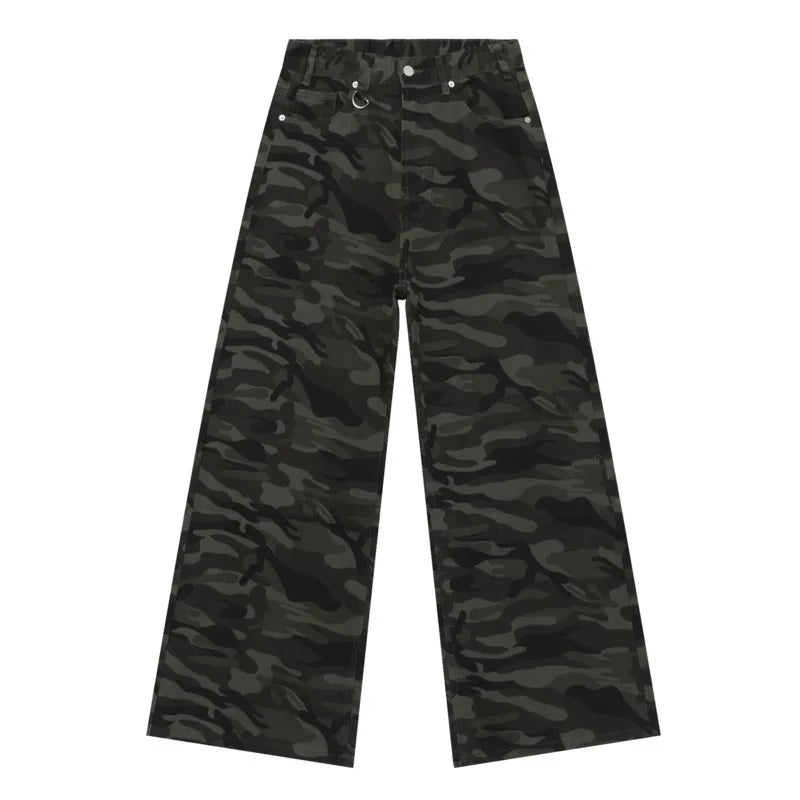 IEFB Wide Leg Jeans New Simple Style Pocket Zipper Casual Male Denim Pants 2025 Spring Fashion Men's Trousers Looes 9C1519