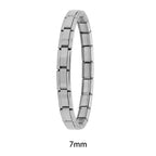 Hapiship New Women's Jewelry 9mm Width Itanlian Elastic Charm Bracelet Fashion Stainless Steel Bangle ST-