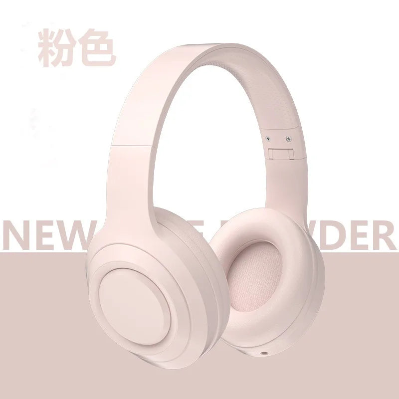Over Ear HIFI Stereo Headsets Wireless Bluetooth5.3 Headphones Sports Gaming Earphones with HD Mic Support AUX noise reduction