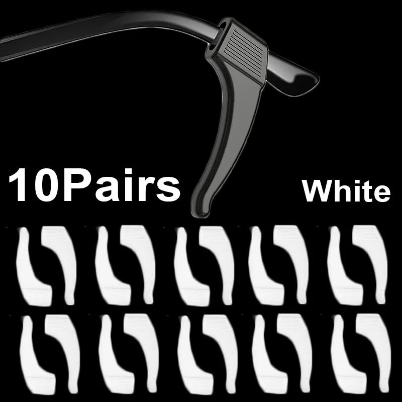 20pcs Anti-slip Silicone Ear Grip Glasses Eyeglasses Leg Ear Hook Stopper Bracket Fastener Accessories Temple Tip Eyewear Holder