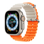 Ocean Strap for Apple Watch Ultra 2 Band 49mm 44mm 40mm 45mm 41mm 42mm 46mm 38mm Silicone Bracelet iWatch Series 10 9 SE 8 7 6 5