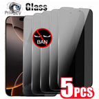 NNBILI 5PCS Anti-peep Screen Protector For iPhone 16 Pro Max 15Pro 14 Plus13 Anti Scratch Privacy Tempered Glass For iPhone 16e