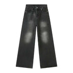 IEFB Wide Leg Jeans New Simple Style Pocket Zipper Casual Male Denim Pants 2025 Spring Fashion Men's Trousers Looes 9C1519