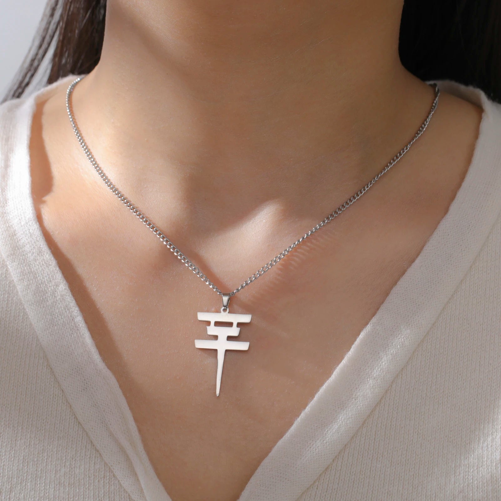 Tokio Hotel Merch Necklace Stainless Steel Band Symbol Pendant Alternative Rock Fan Collar Accessory