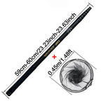 MBLN Brand,328cm/129inch Total Length,Ultralight Total 414g,Portable Landing Net,Carbon Net Handle,Aluminum Alloy net head