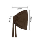 Modal Muslim Turban Hat Inner Hijab Caps Islamic Underscarf Bonnet India Hat Female Headwrap Turbante Mujer Hijab Cap With Rope