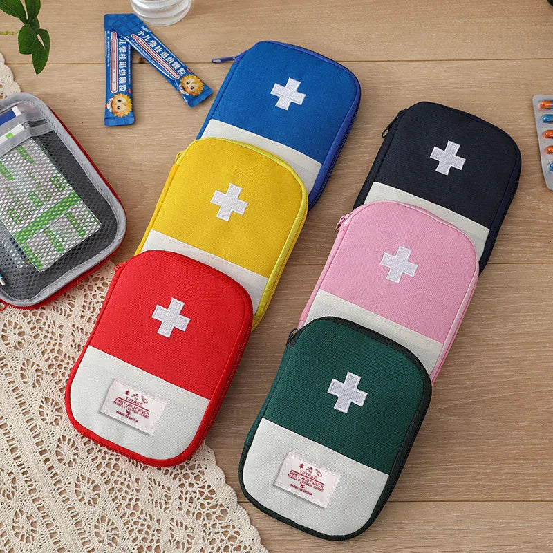 5 colors Mini Portable Travel First Aid Kit - Emergency Medicine Bag Storage Box for Outdoor Camping Survival Pouch medicine org