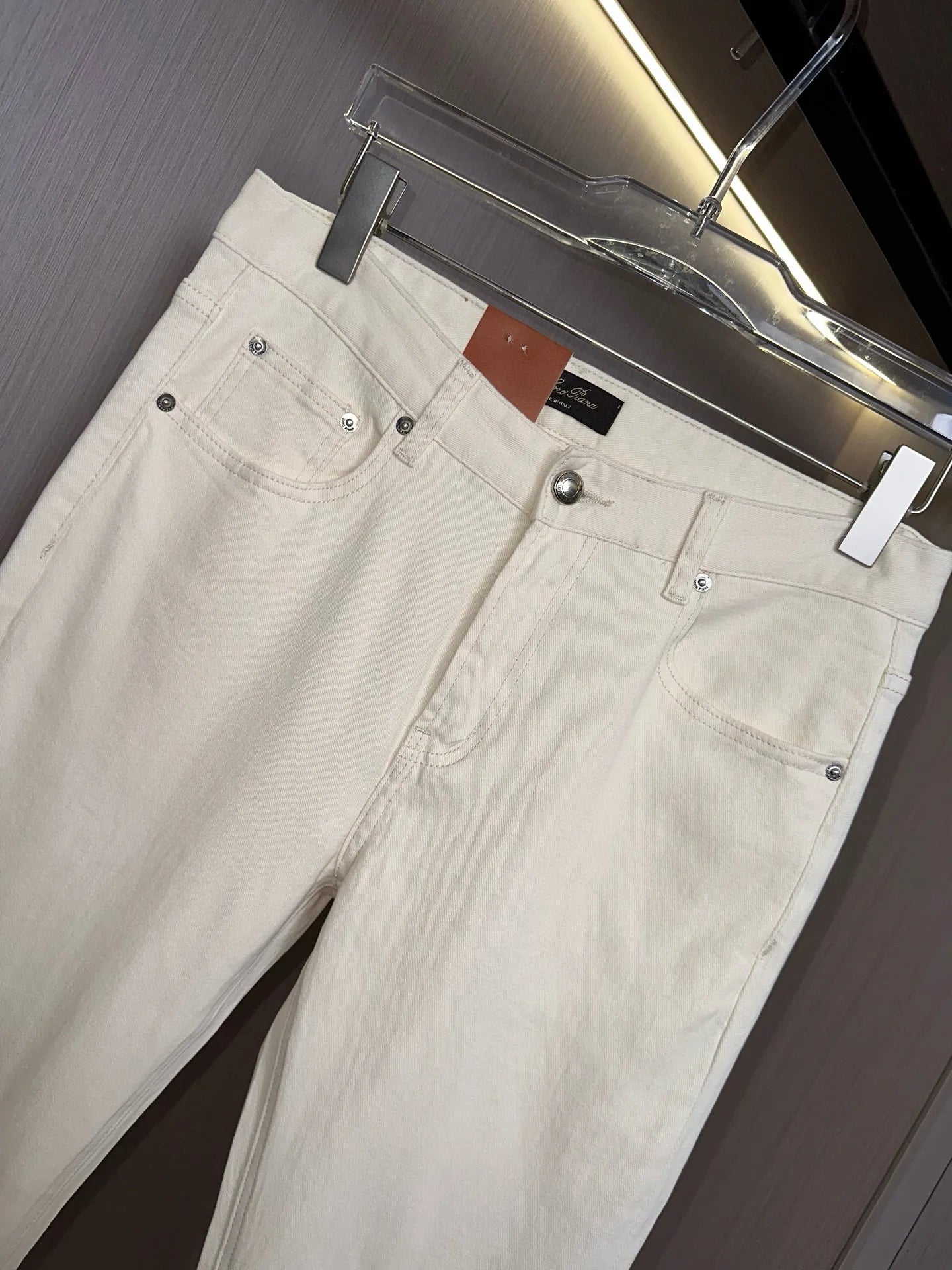LP Italian 25ss washed micro-elastic breathable casual old money wind straight jeans
