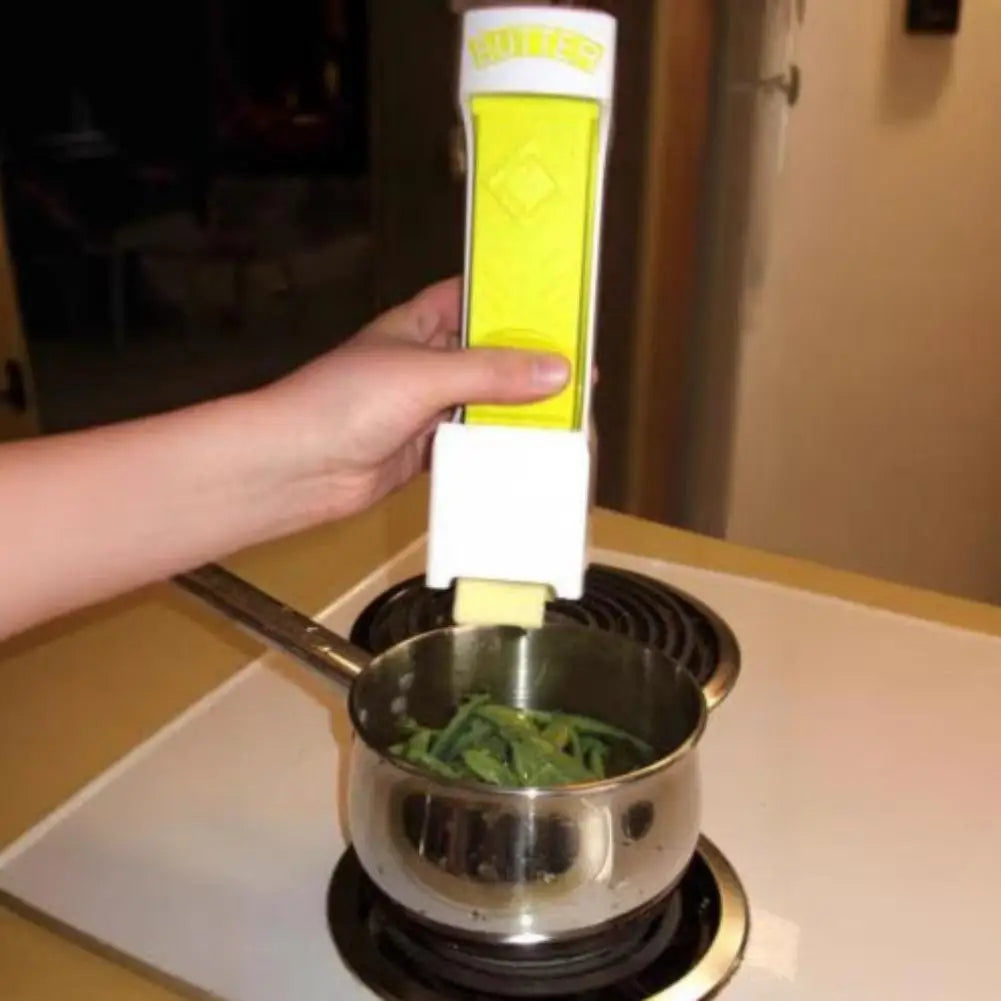 Portable Cheese Slicer Butter Cutter Stainless Steel Wire Kitchen Tool Automatic Squeeze Dispenser Food Grade Safe Easy Cut