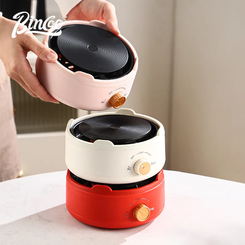 BINCOO Electric Mini Coffee Heater Base Milk Tea Mocha Heating Stove Plate Multifunctional Cooking Pot Oven Furnace Cooker 220V