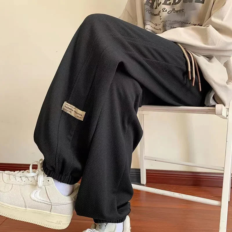 Casual Vintage Oversize Men's Pants Loose Fit American Style Sweatpants Plus Sizes For Spring Summer Season