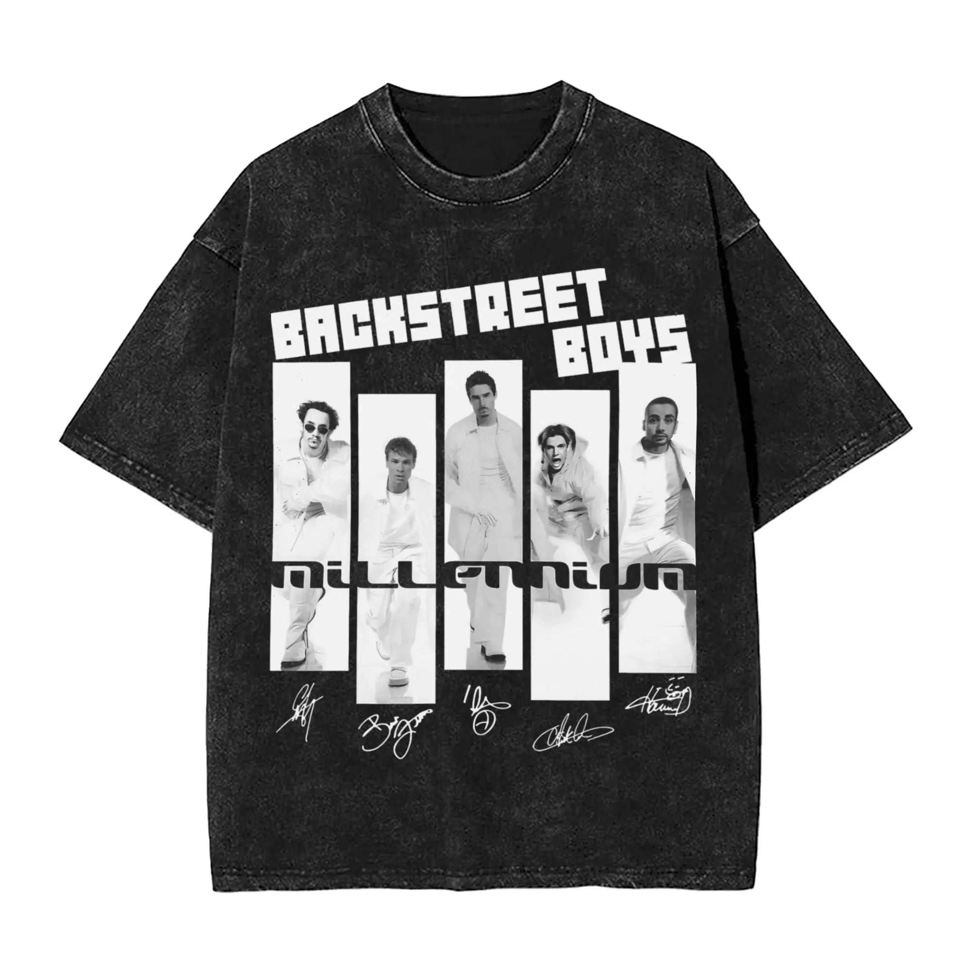 Vintage Backstreet Boys Into The Millennium Tour 2025 Merch T-Shirts for Men Women  Washed Cotton Tee Shirt Clothes