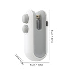 Mini Sealing Machine Portable Magnetic Mini Bag Sealer with Cutter Rechargeable Snacks Food Vacuum Heat Sealing Machine Resealer