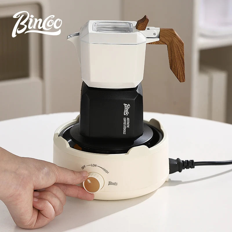 BINCOO Electric Mini Coffee Heater Base Milk Tea Mocha Heating Stove Plate Multifunctional Cooking Pot Oven Furnace Cooker 220V