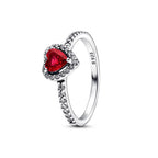 Hot Selling Original Rings Red Pink Heart Zircon Ring Size 6 7 8 9 Wedding Fashion High Jewelry Gifts for Women
