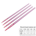 4/6 Pcs Watercolor Brush Pointed Round Flat Head Soft Hair Beginner's Art Student Hand Drawn Watercolor Nylon Painting Material