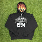 Retro letter hooded sweatshirt jacket for women spring and autumn 2024 new American casual loose fashion retro long-sleeved top