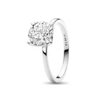 Valentine's Day Gift Red White Heart Stone 925 Sterling Silver Bow Elegance Ring For Women Jewelry Rings For Wedding Party