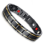Hot Sale Luxury Fashion Health Energy Bracelet Men Stainless Steel Bio Magnetic Anti-fatigue Anti-radiation Bracelets Jewelry