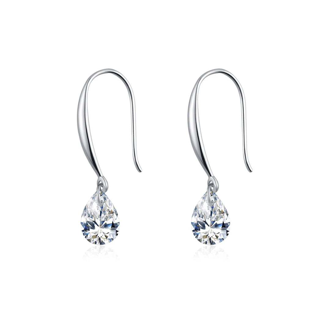 OEVAS 6*9mm Pear Cut Zircon Earrings For Women 100% S925 Sterling Silver Lab Diamond Sparkling Wedding Fine Jewelry wholesale