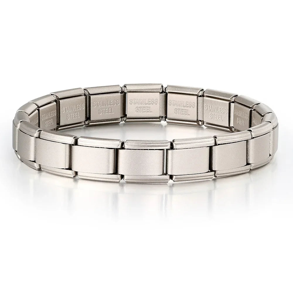 2025 New Men and Women Starry Colors 18 Pieces Italian Charm Fit 9mm Stainless Steel Modular Bracelet Wholesale Jewelry