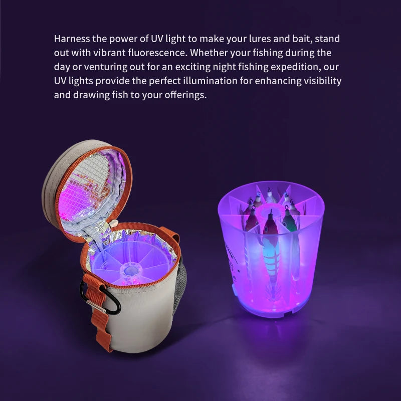 New UV Squid Jig Fill Light LED Accumulator For Squid Lure Sea Fishing Accessories Squid Light Charger Fishing Supplies
