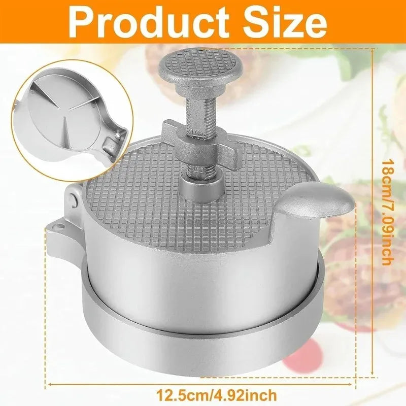 Burger Press Adjustable Thickness Non Stick Minced Steak Maker Aluminum Alloy Grill Tool BBQ Patty Mould Kitchen Cooking Gadget