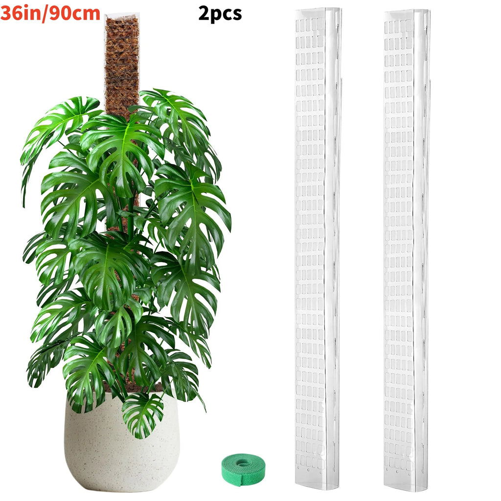 24/36/48Inch Climbing Plant Water Moss Column Indoor Plastic Moss Pole for Sphagnum Support Potted Plants Sticks Growth Garden