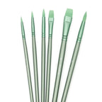 4/6 Pcs Watercolor Brush Pointed Round Flat Head Soft Hair Beginner's Art Student Hand Drawn Watercolor Nylon Painting Material